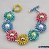 Coiled Wire Daisy Bracelet