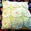 Fabric Flowers Pillow