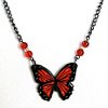 Glazed Paper Butterfly Necklace