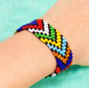 African Bead Loom Bracelet 