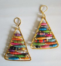 Anthropologie Knockoff Wire Triangle Earrings
