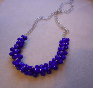 Cobalt Blueberries Necklace
