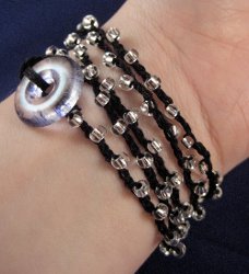 Crochet Beaded Wrap Bracelet