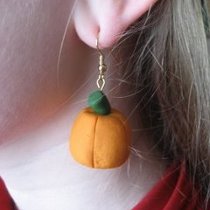 Cute as a Pumpkin Homemade Earrings