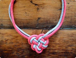 Simple Celtic Heart Knot Necklace
