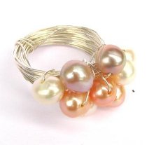 Wire and Pearl Ring