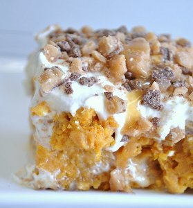 Pumpkin Poke Cake