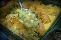 Broccoli, Cheddar, Chicken And Tater Tot Casserole