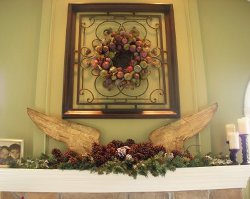 Angel Wing Christmas Mantel