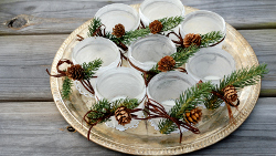 Frosted Votive Centerpiece