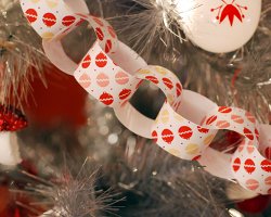 Printed Festive Christmas Garland