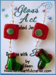 Beaded Christmas Earringss