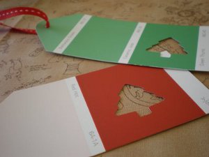 Paint Chip Christmas Gift Tags