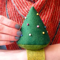Wool Felt Christmas Tree Pincushion