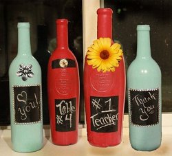 Decorative Painted Wine Bottle