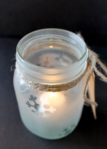 Frosted Snowflake Luminaries