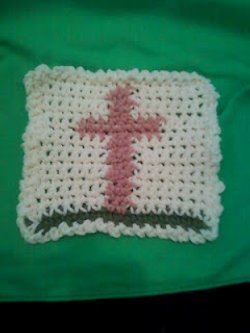 Cross Tapestry Crochet Square