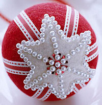 Felt-Covered Christmas Ornaments