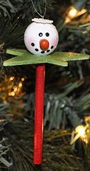 Glittery Snowman Ornament