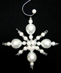 White Pearl Christmas Ornament