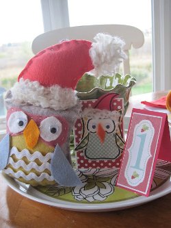Santa Owl Decoration