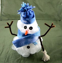 Craft Ideas Dollar Store Items on Poufy Snowman   Allfreechristmascrafts Com