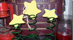 Glittered Bedspring Trees