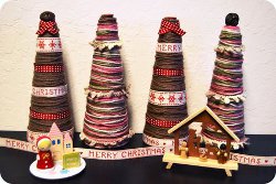 Yarn Christmas Trees