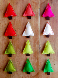 Felt Christmas Tree Pins