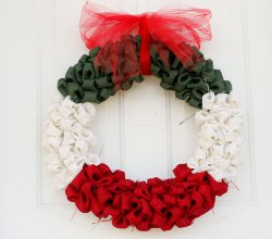 Christmas Burlap Bubble Wreath