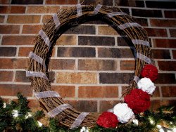 Christmas Rosette Wreath