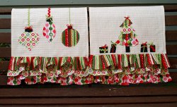 Colorful Retro Christmas Dishtowels