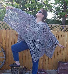 Free Crochet Pattern - Open Weave Poncho from the Ponchos Free