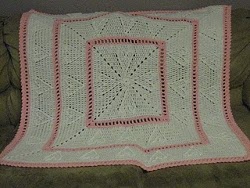 Cable Hearts Crochet Baby Afghan