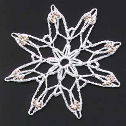 Crochet Beaded Snowflake