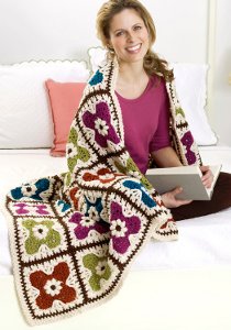 Floral Motif Afghan
