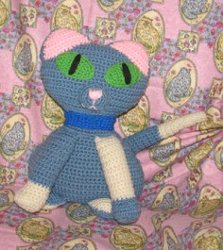 A Blue Crochet Kitty