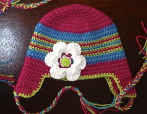 Newborn Braided Ear Flap Hat