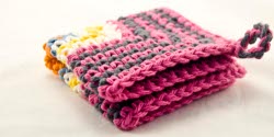 Particularly Pink Crochet Dishcloth by Kristin Roach