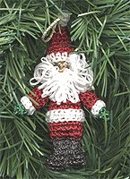 Crochet Santa Ornament