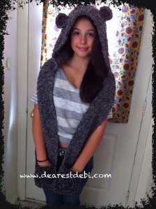 ears for for pattern Scarf â€“ Hooded like  patterns Bear super Snow knitting  scarf  are this hooded with cute Scarf