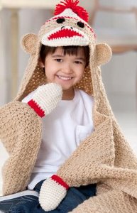 Clever Sock Monkey Blanket
