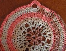 Stencil Bee Dishcloth