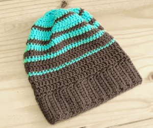 Striped Hipster Slouchy Beanie