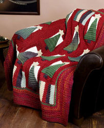 Christmas Tree Crochet Throw