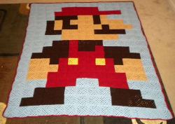 8-Bit Mario Blanket