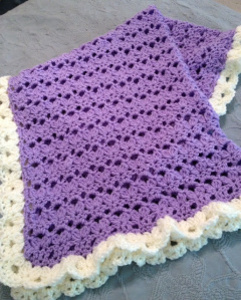 Baby Blanket with Ruffled Edges