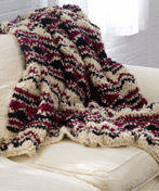 Crochet Soft Wave Chevron Throw