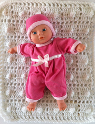 Baby Doll Filet Afghan AllFreeCrochetAfghanPatterns.com