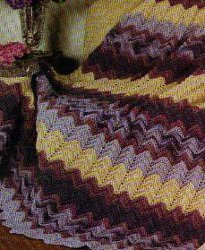 Blue Rose Ripple Afghan